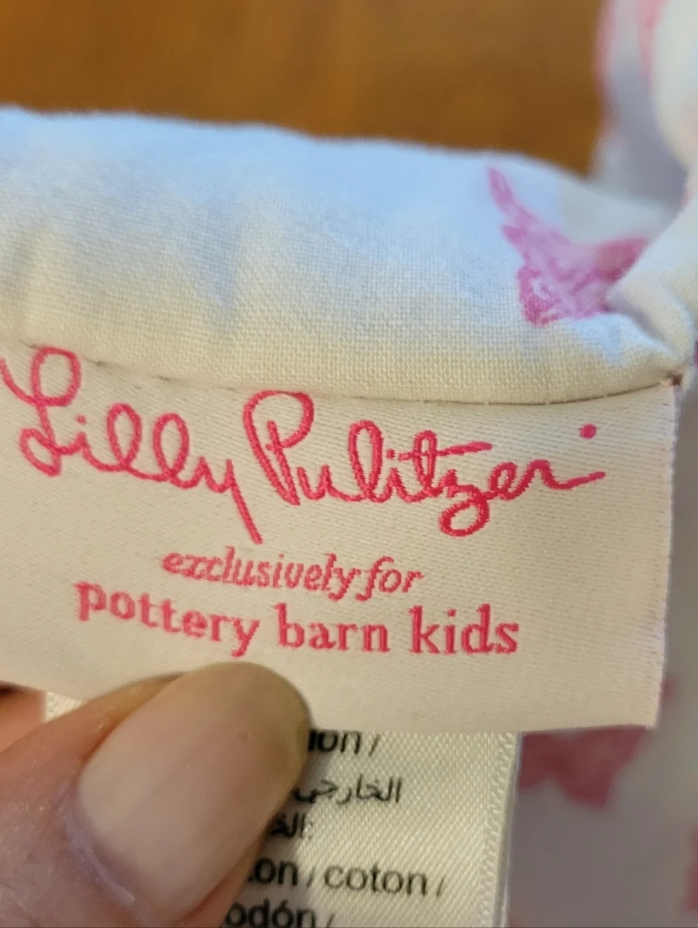 Lilly Pulitzer crib pottery great